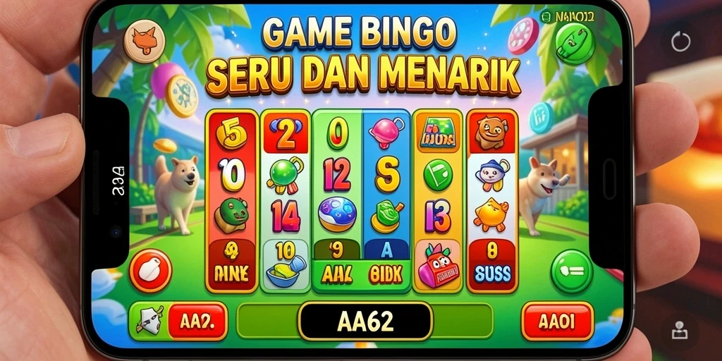 Tampilan gameplay Bingo AA62 yang menarik dan interaktif.