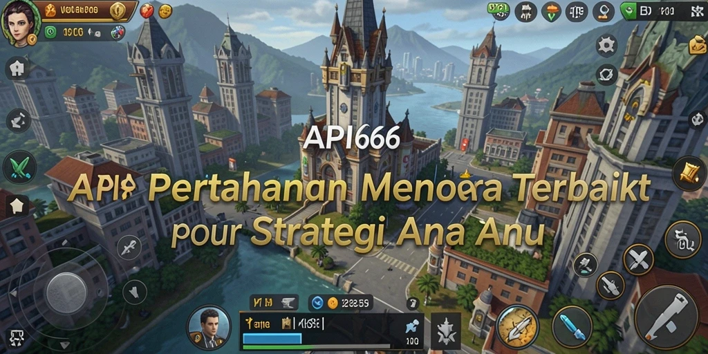 Screenshot API66 menampilkan aksi menara pertahanan strategis yang mendebarkan.