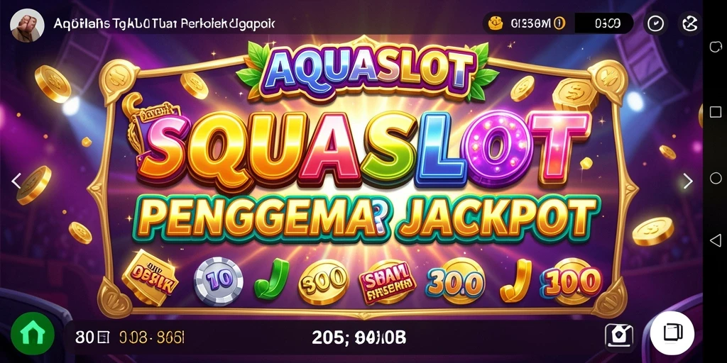 Tampilan screenshot gameplay AQUASLOT yang menampilkan putaran slot yang mendebarkan.