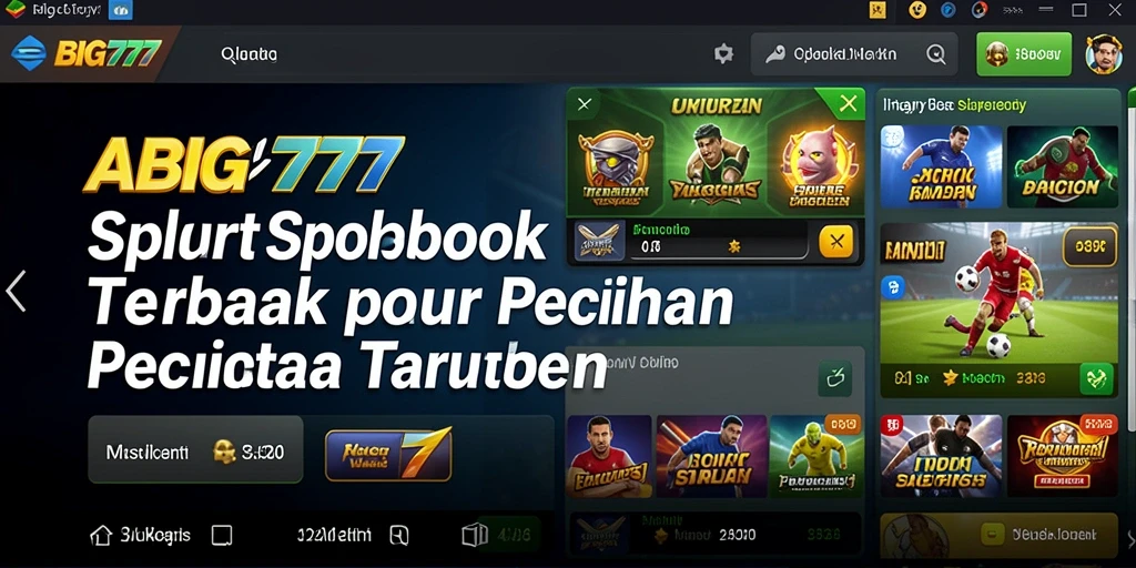 Tampilan gameplay dari aplikasi Sportsbook BIG777 yang menarik.
