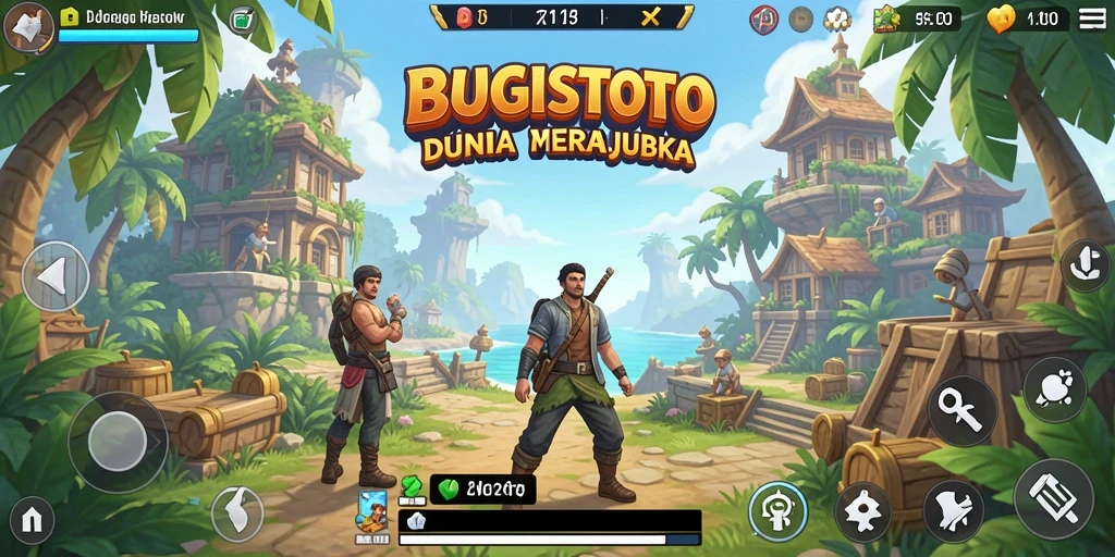Tangkapan layar menampilkan pemandangan indah dalam gameplay Open World.