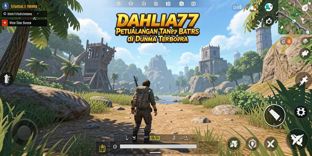 Tangkapan layar gameplay DAHLIA77 yang menunjukkan kebebasan eksplorasi dunia terbuka.