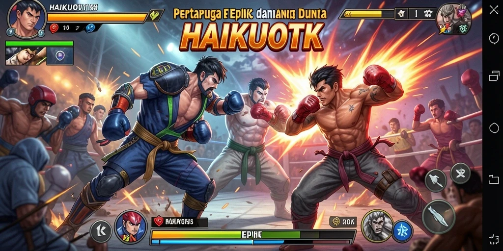 Tangkap momen seru pertarungan di HAIKUOTK dengan grafis luar biasa.