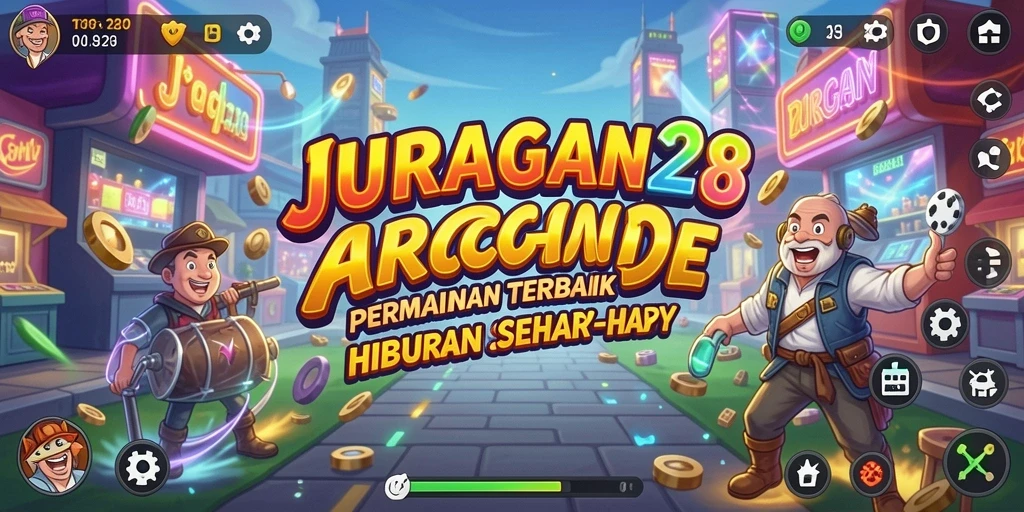 Tangkapan layar menunjukkan gameplay seru dari JURAGAN28 dengan tingkat kesulitan yang beragam.