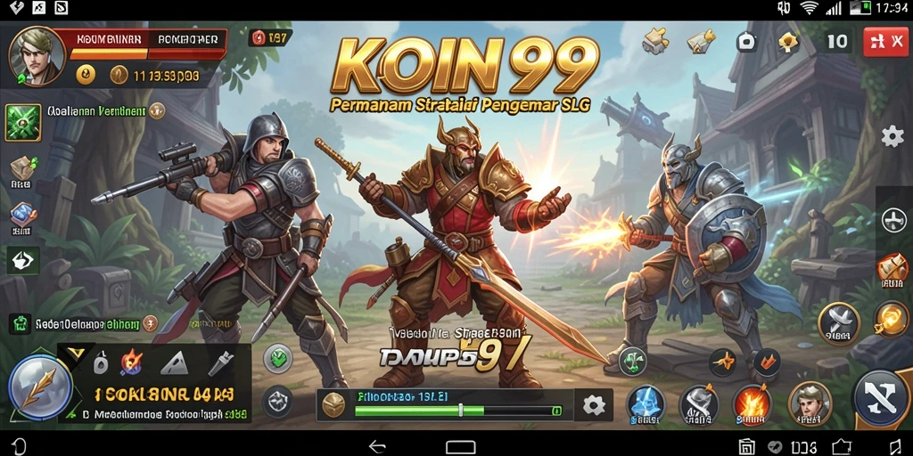 Tampilan gameplay SLG KOIN99 yang menarik dan dinamis.
