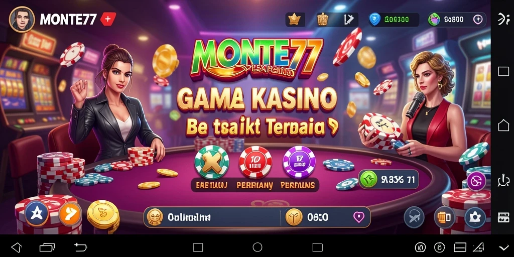 Tampilan menarik dari gameplay Kasino di MONTE77.