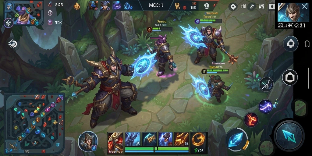 Tampilan gameplay MOBA yang menarik dan penuh strategi.