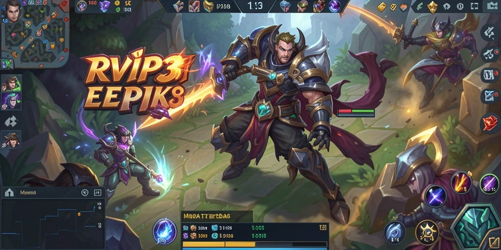 Gambaran gameplay MOBA yang epik dan mendebarkan di RVIP3.