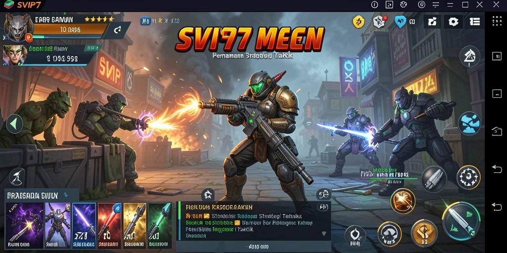 Tampilan gameplay SVIP7 dengan pertempuran strategi yang mendebarkan.